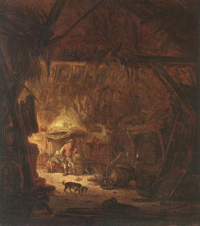 OSTADE, Isaack van Interior of a Peasant House nsg